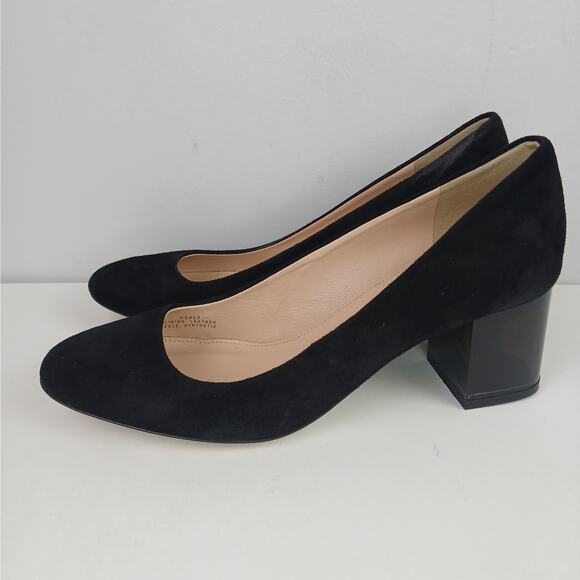 J.Crew SZ 8 Lucite Block Heel & Black Suede Pumps F5959 NEW $218 - Picture 6 of 10